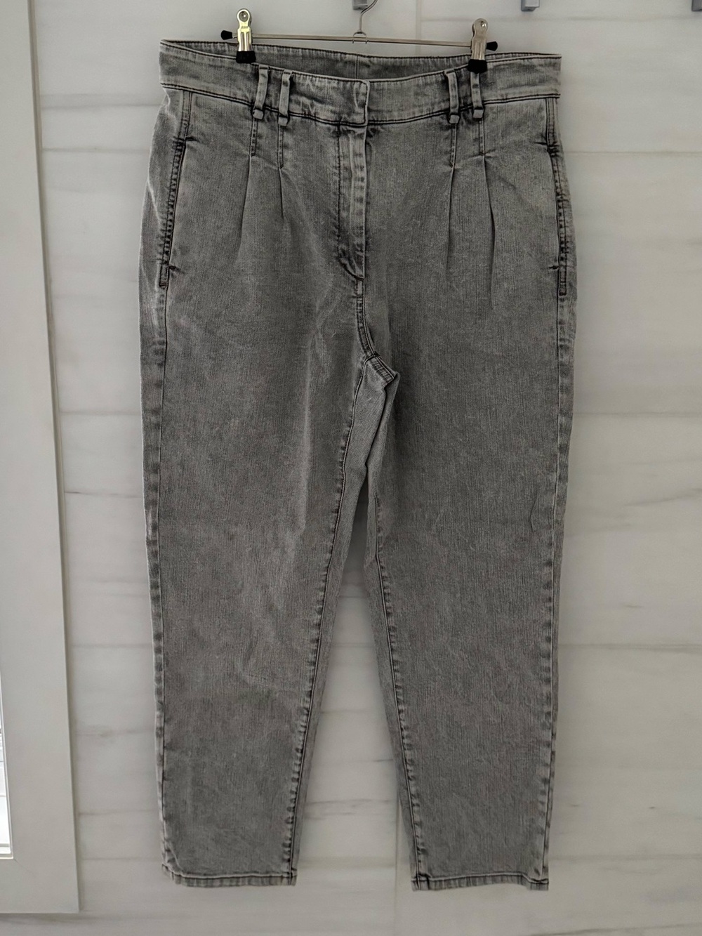 Brunello Cucinelli Gray Acid-Wash Jeans.
